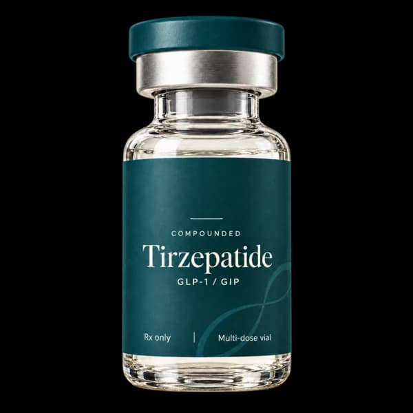 Compounded tirzepatide vial